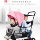 Twin Stroller Multifunctional Baby Stroller Lightweight Double Baby Stroller Foldable Two-way Double Stroller Four Wheel