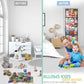 Stuffed Animal Storage Bag Over The Door Stuff Animals Organizer with 4 Large Pockets Hanging Mesh Bags for Baby Plush Toys