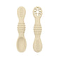 2PCS Baby Silicone Spoon & Fork Set – Soft Training Cutlery