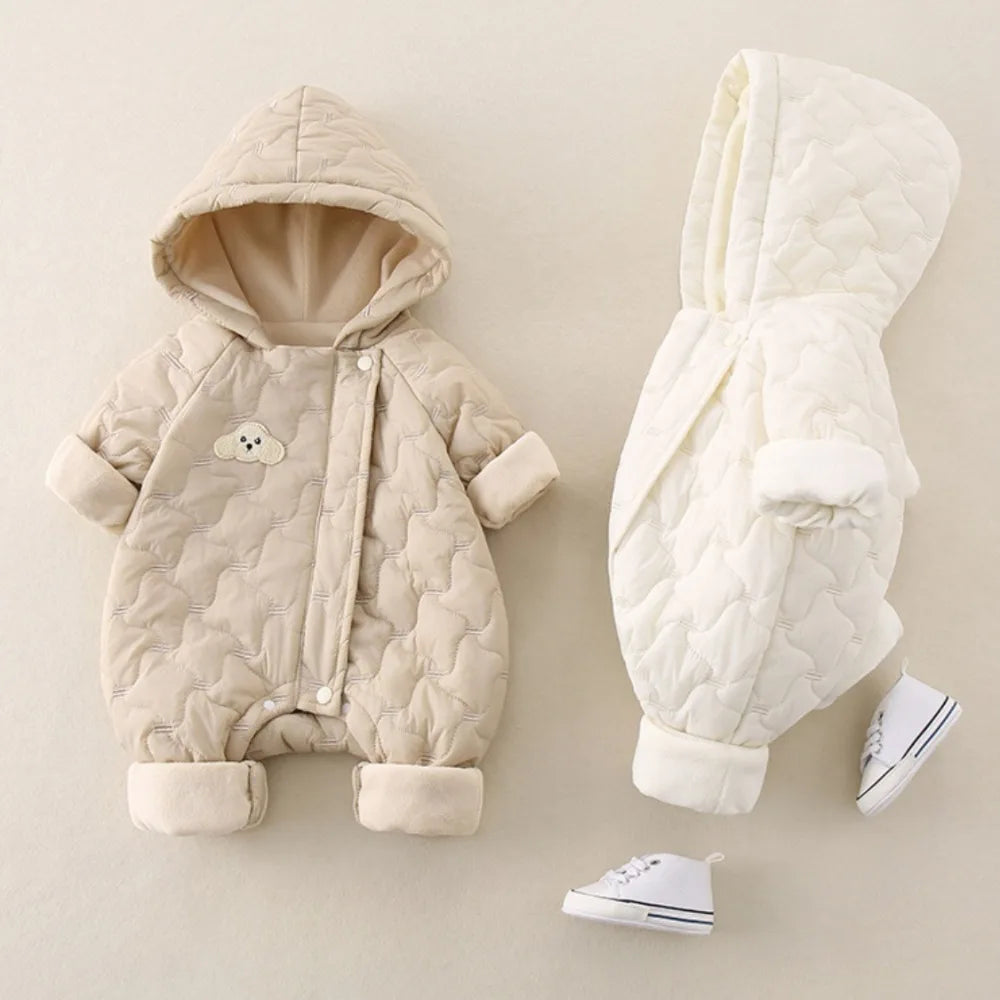 Cozy Cotton-Padded Infant Romper