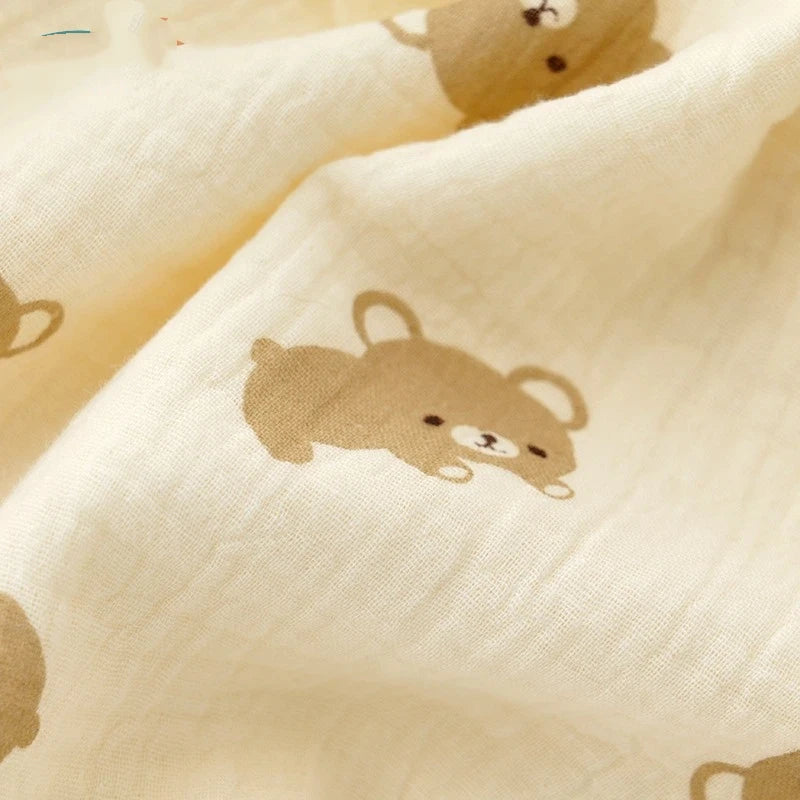 Newborn Gauze Bath Towel & Crinkle Blanket - INS Style Soft Breathable Cover Versatile for Nap Car Use Infant Swaddle Blanket