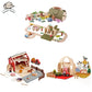 Dinosaur Train Set for Kids Toy Train Set Tracks for Toddlers  Portable Montessori Education Toys Track Set 19PCS Newbaby's Gift