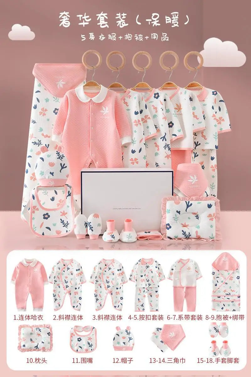 Pure Cotton Newborn Baby Set – Unisex Clothing Suit (0–12 Months)