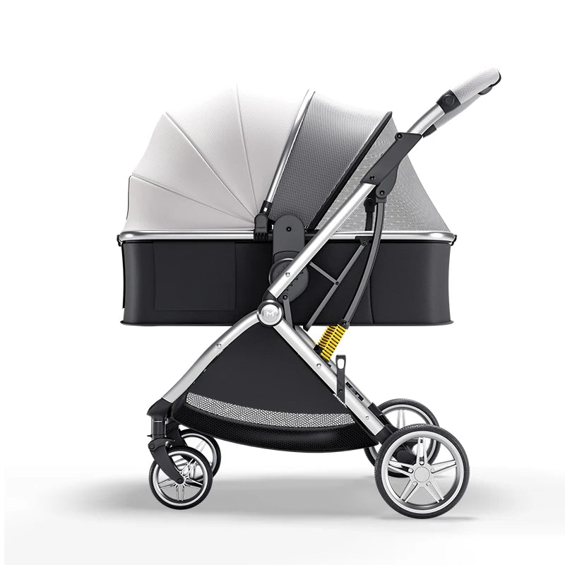 Luxurious Baby Stroller 3 in 1 Can Sit Can Lie Baby Pram Portable Baby Travel System Baby Pushchair for Newborn