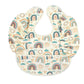 INS Nordic Style Baby Bibs Waterproof Short Sleeve with Pocket Feeding Waterproof Bib Easy Clean Cute Elephant Bibs Soft PU