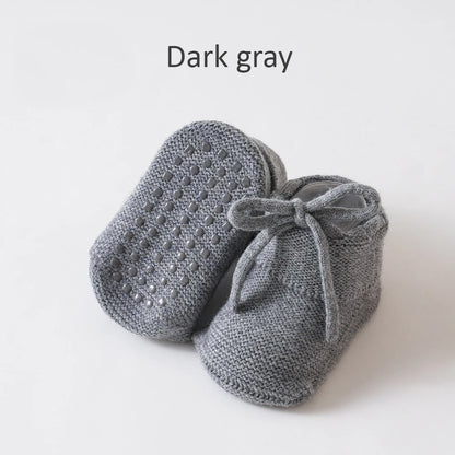 Baby Shoes Socks Warm Thick Infant Floor Socks Toddler Shoes Non-Slip Sole Casual Newborn Booties For Boys and Girls