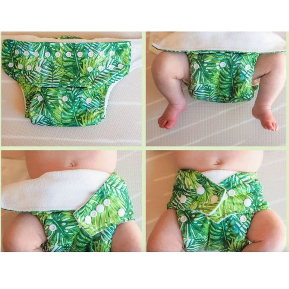 5pcs Babyland Washable Diapers – Eco-Friendly Pocket Nappies (3–15kg)