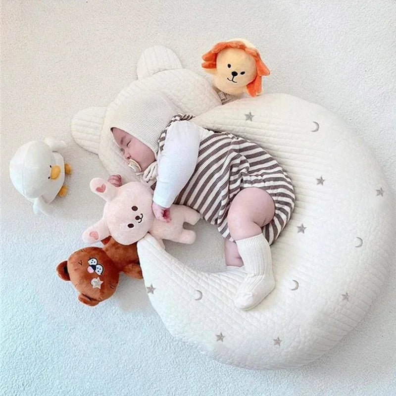 Newborn Breastfeeding Pillows Soft Cotton Crescent U-Shaped Waist Support Assisted Sleep Nursing Cushion Baby Soothing Pillows