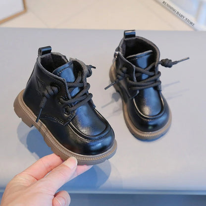 Baby Girls Winter Boots Patent Leather 0 To 3 Years Old Toddler Fur Boots Boy Botas Bebe Warm Newborn Children Snow Boots I09124