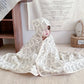 Soft Hooded Baby Bath Towel Cartoon Cloak  Super Absorbent Gauze Bathing Wrap for Newborn Infant Anti-Shedding & Skin-Friendly