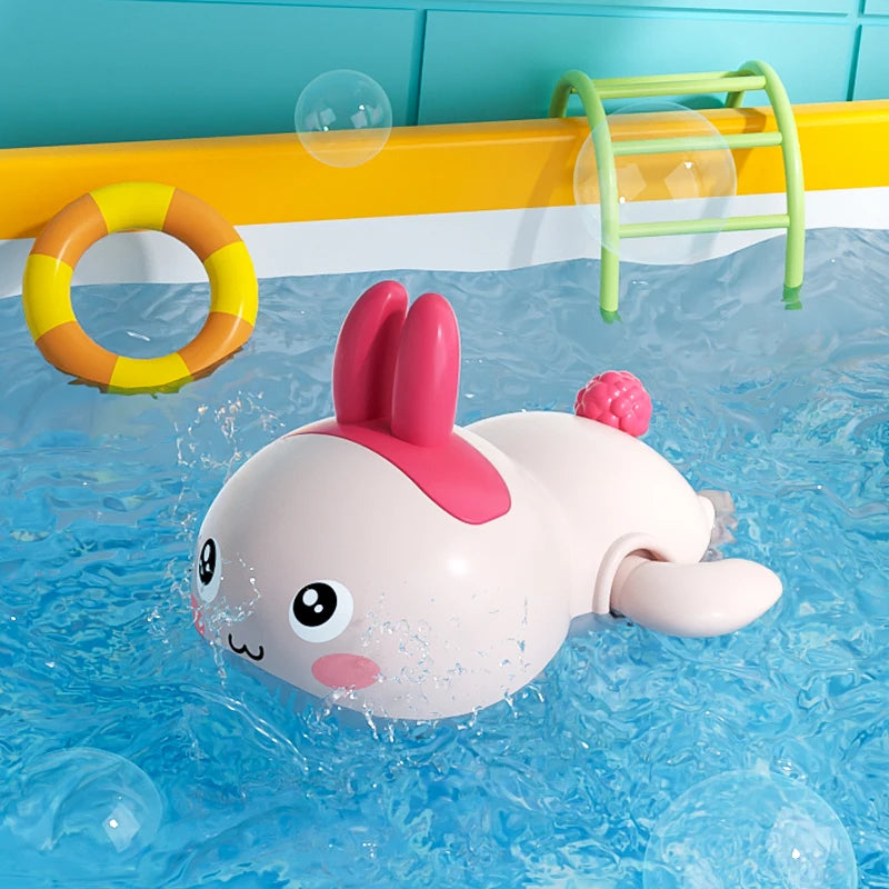 Bath Bathtub Toys for Toddlers Duck Rotatable Waterwheel Bathroom Strong Suckers Water Scoop Fun Bath Toys Kids Gifts