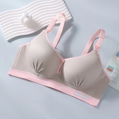 Women's Seamless  Breathable Nursing  Bra For All Seasons  Push-up  Pure Cotton  No Underwire  Maternity Sleepwear