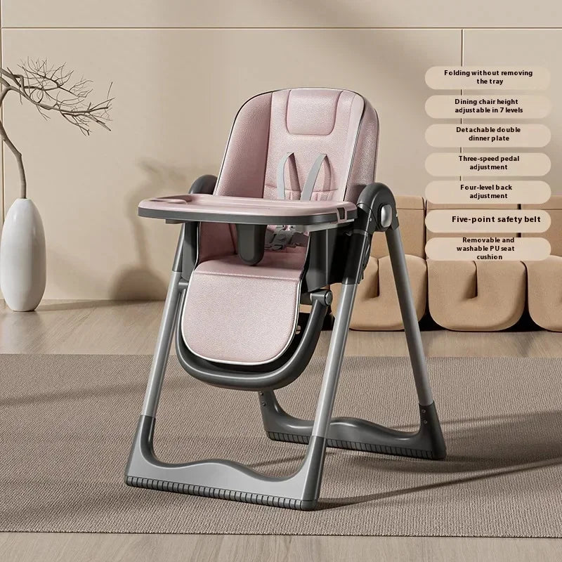 Household Baby Highchair Multifunctional Children's Dining Chair Baby Eating Foldable Seat Dinning Chair Cadeira  Floor Chair