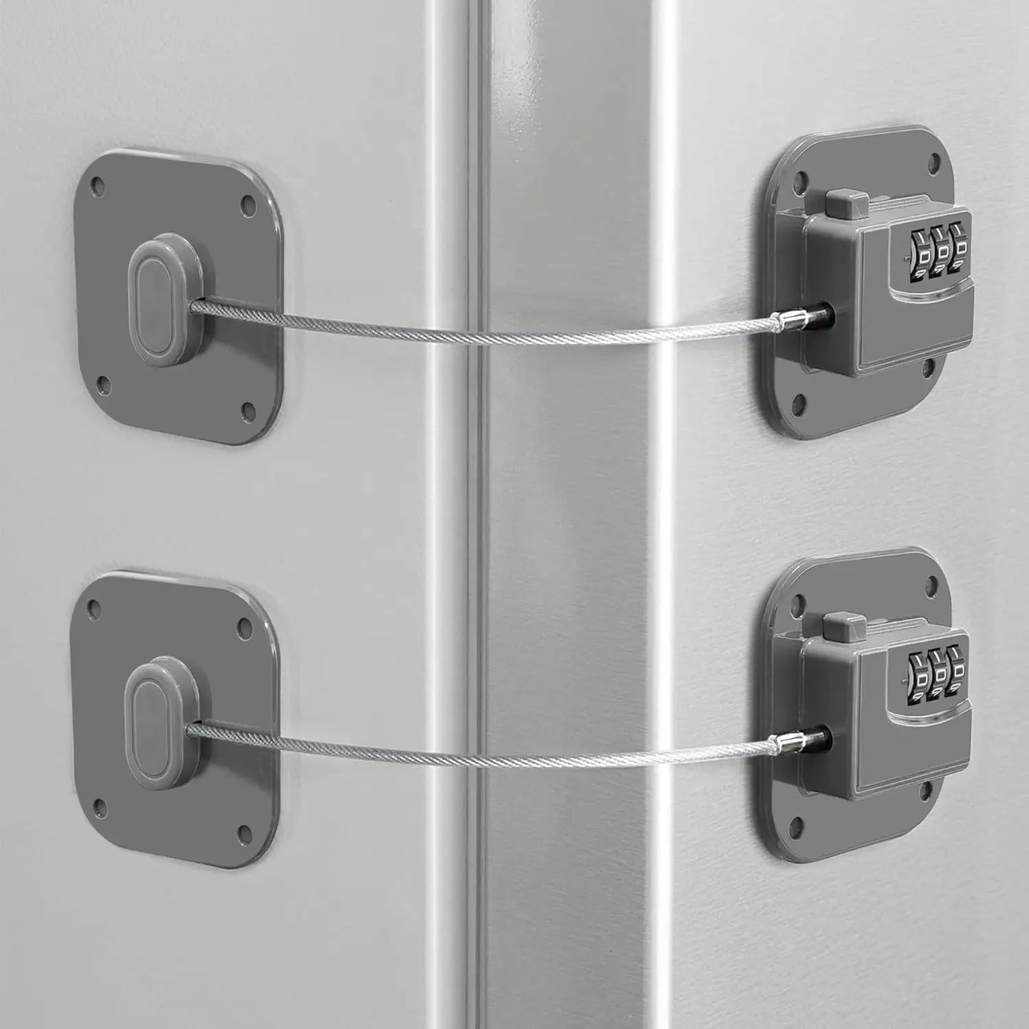 Refrigerator Lock,Combination Lock for Refrigerator Cabinets,Heavy Duty Fridge Lock,Child Safety Cabinet Locks,Easy Install
