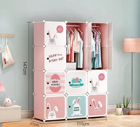 Dress Child Wardrobe Closet Baby Clothes Portable Kids Cabinet Easy Assembly Meuble Chambre Enfant Furniture for Toys Organizer