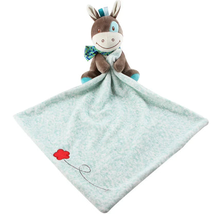 Newborn Baby Appease Towel Infant Cartoon Animals Sleeping Dolls Comfort Towel Kids Sleep Toy Soothe Bibs Soft Cute Blanket
