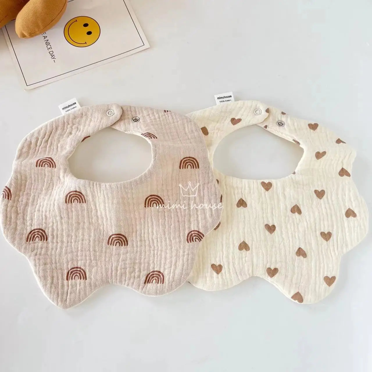 Baby Bib Waterproof Newborn Burp Cloths Cotton Girls and Boys Work Bibs Cute Print Soft Newborn Baby Gift Feeding Accessories