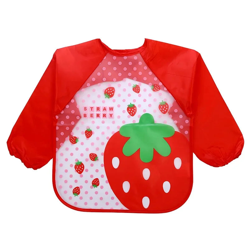 Waterproof EVA Full Sleeve Baby Bibs Children Apron Long Sleeve Feeding Smock Kids Eating Breastplate Infant Scarf Clothing