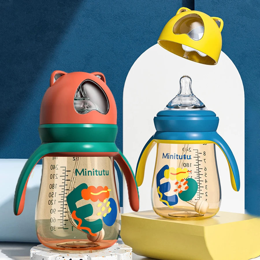 Newborn Baby Bottle – 240ml Drop-Resistant PP Material
