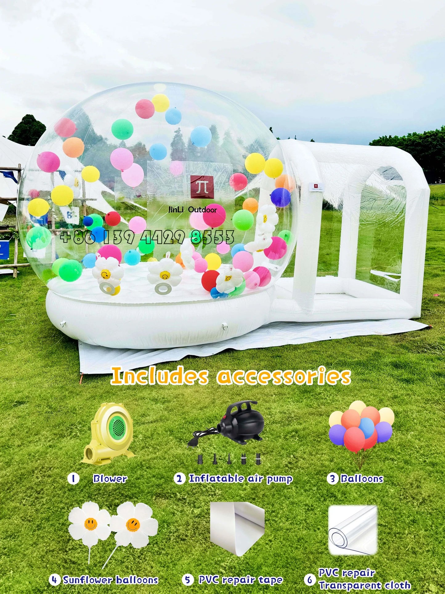 Transparent Inflatable Dome Tent – Birthday & Play