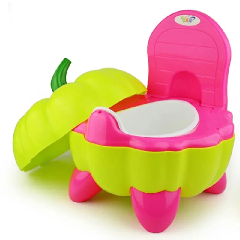 Pumpkin-Shaped Baby Potty – Portable Cartoon Toilet Trainer for Kids
