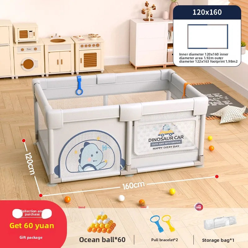 Parc de jeux sécurisé pour enfants avec barrière de sécurité et tapis