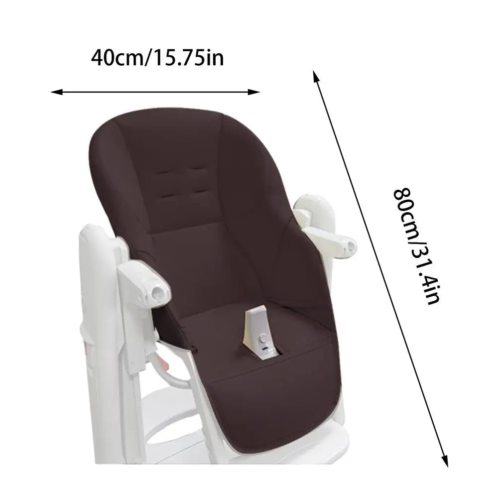 Kids Highchair Cushion Pad High Chair Dining Protection Cover Cushion PU Leather And Sponge Comfortable Seat Pad Boy And Girl