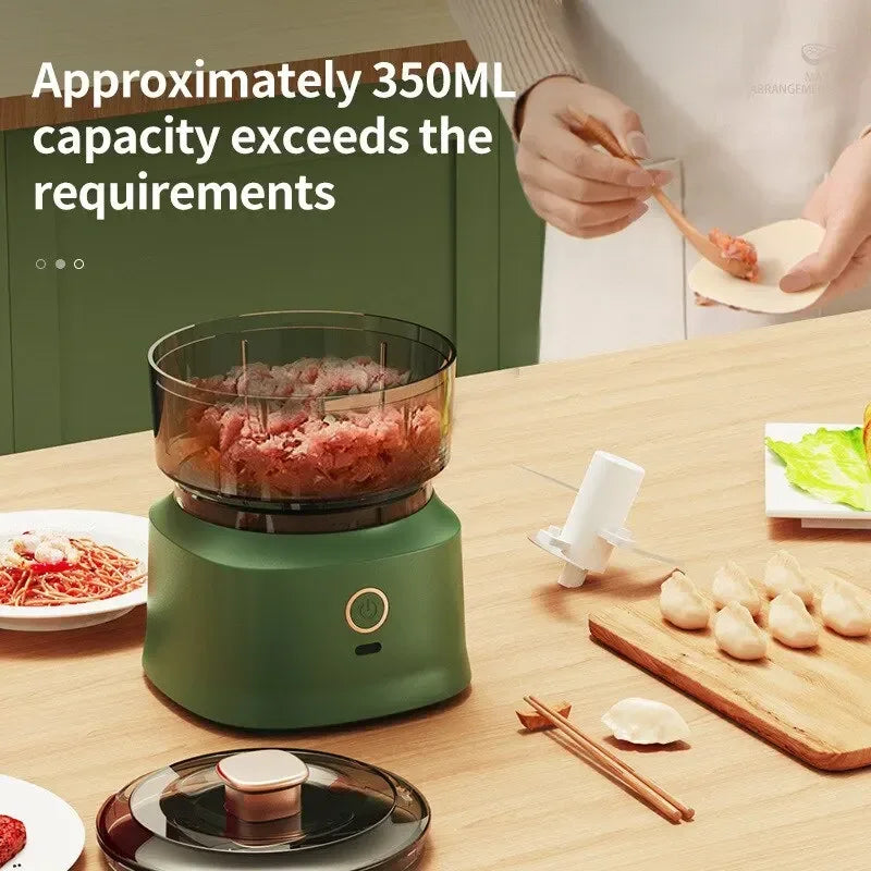 Electric Baby Food Processor 350ml, USB Rechargeable Meat Grinder &Vegetable Shredder for Puree/Garlic, Portable Kitchen Blender