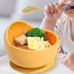 Ensemble d'apprentissage de l'autonomie alimentaire pour tout-petits – Bols en silicone avec couverts