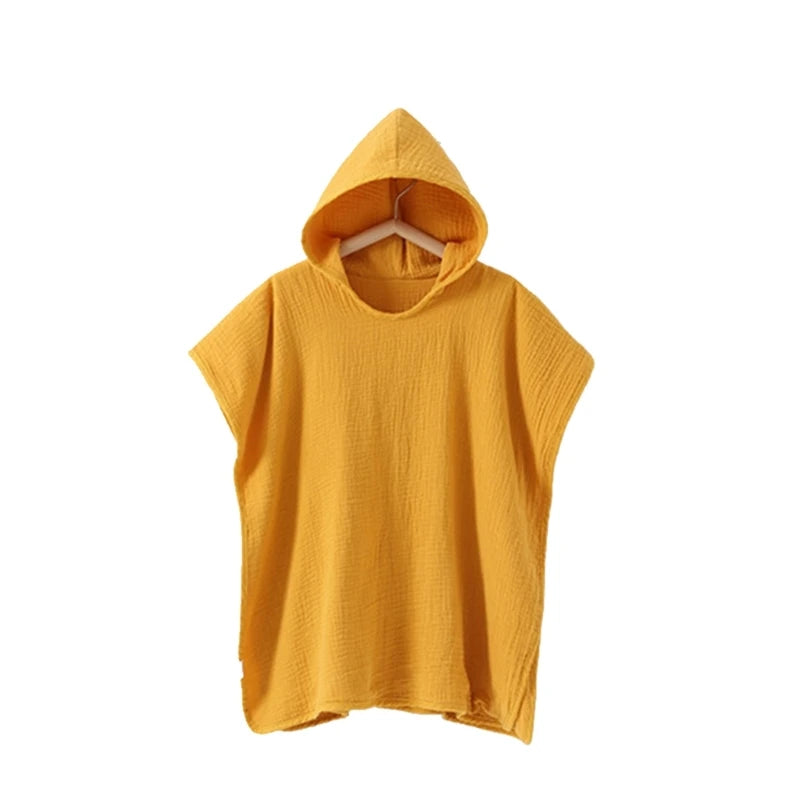 2022 New Baby Hooded Bath Towel Receiving Blanket Muslin 4 Layers Cotton Gauze Swaddle Wrap Towel Cape Bathrobe Cloak Poncho