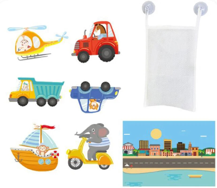 Children’s Bath Play – Foam EVA Floating Cars & Boat Toys
