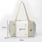Cotton Diaper Bag – Embroidered Floral Maternity Shoulder Tote