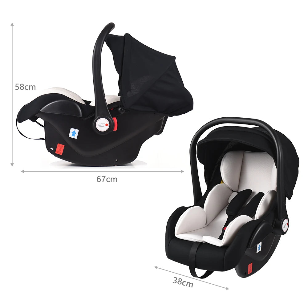 Infant Car Seat with Adjustable Canopy & Handle