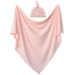 Ensemble couverture et bonnet d'emmaillotage pour nouveau-nés, adapté pour couvrir et envelopper les bébés, garçons et filles.