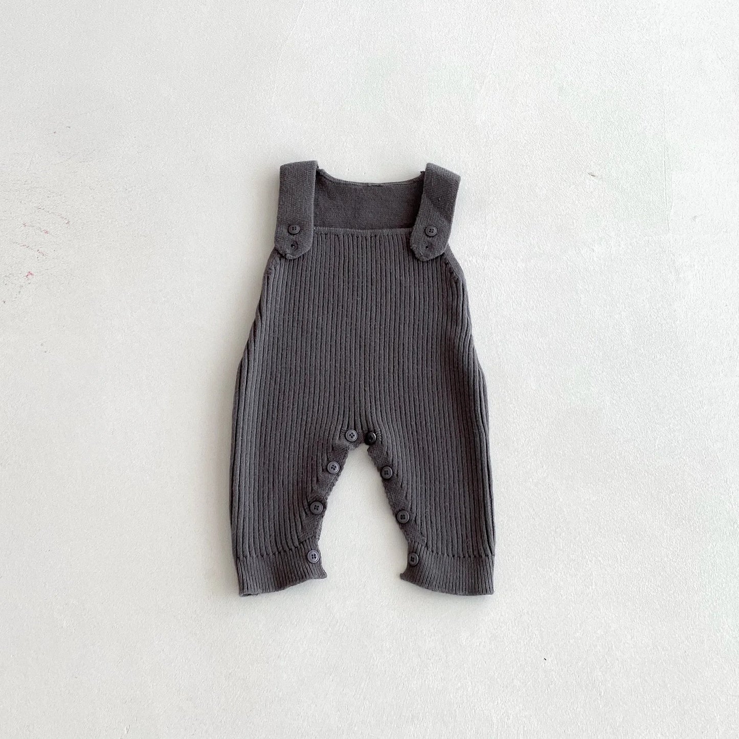 Knit Baby Overalls Romper Multi-Earthy Color Adjustable Buttons Autumn Winter New Outfit 0-3Y Kids Clothing