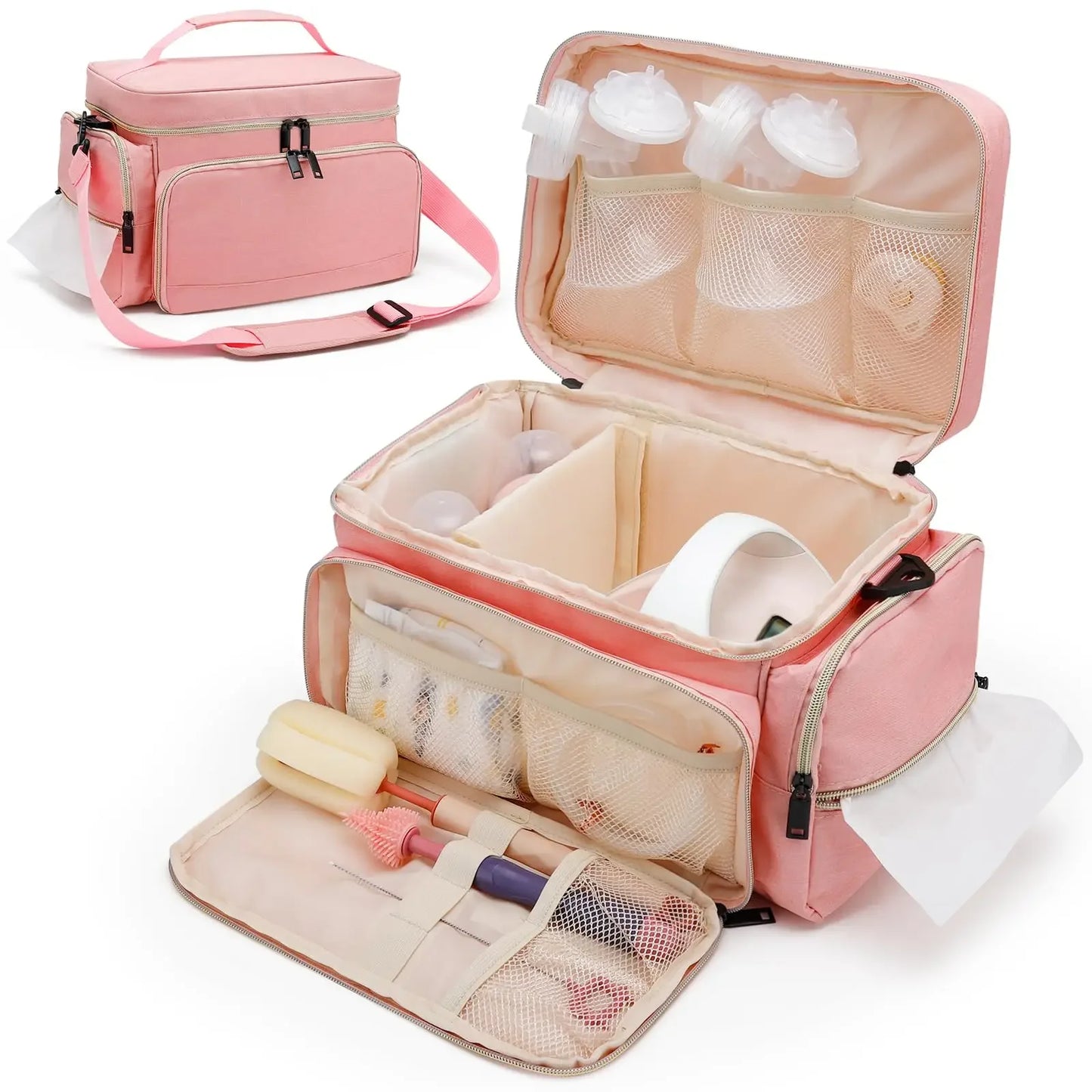 Portable Warmer Insulated Baby Bottle Thermal Tote Breast Pump Breastmilk Travel Cooler Bag