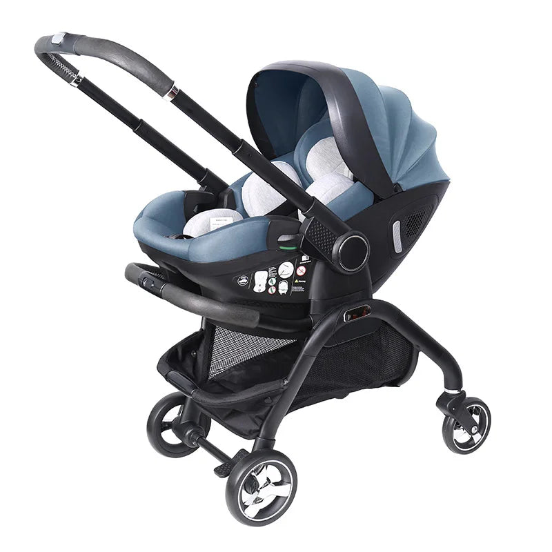 Kidilo 3-in-1 Baby Car Seat Stroller, One Button Fold & Detachable Basket