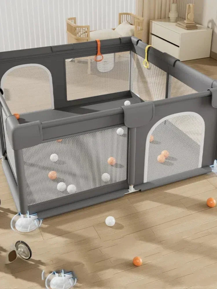 Parc pour bébé avec porte – Aire de jeux sécurisée pour l'intérieur et l'extérieur des tout-petits