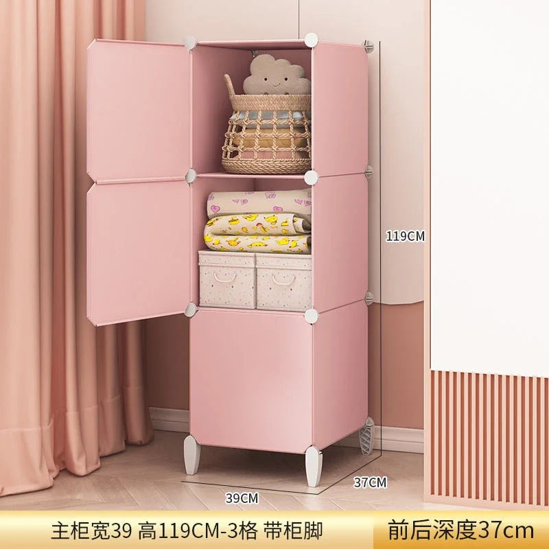 Modular Minimalist Wardrobe Space Saving Fabric Display Nordic Modern Wardrobe Living Room Baby Plastic Ropero Salon Furniture