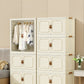 Large Folding Box Installation-free Storage Closet Cabinet Children's Wardrobe Home Living Room Movable Capacity Organizer Bins