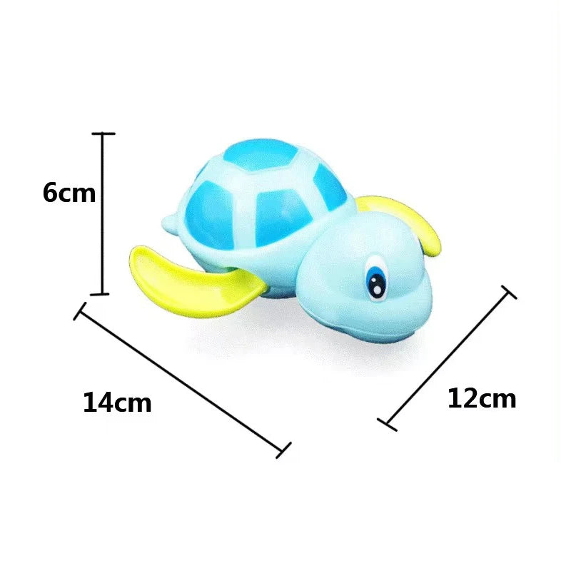 Single Sale Cute Cartoon Animal Tortoise Classic Baby Water Toy Infant Swim Turtle Wound-up Chain Clockwork Kids Beach Bath Toys