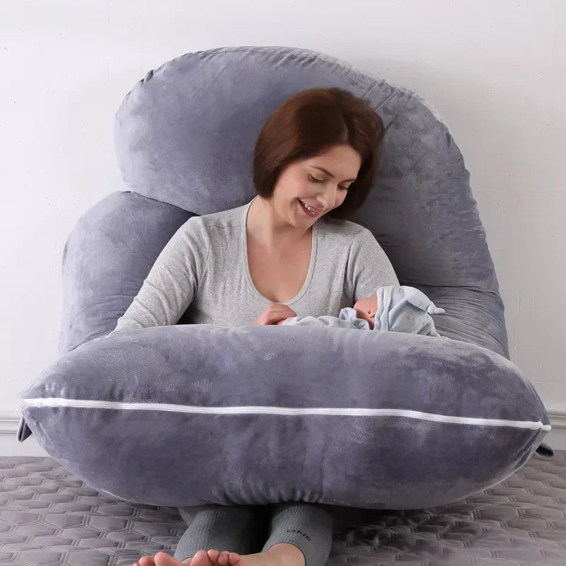 3Kg J Big Pregnancy Pillow for Pregnant Women Nursing Maternity Full Body Pillow,Change pillowcase For Washing,Filling PP cotton