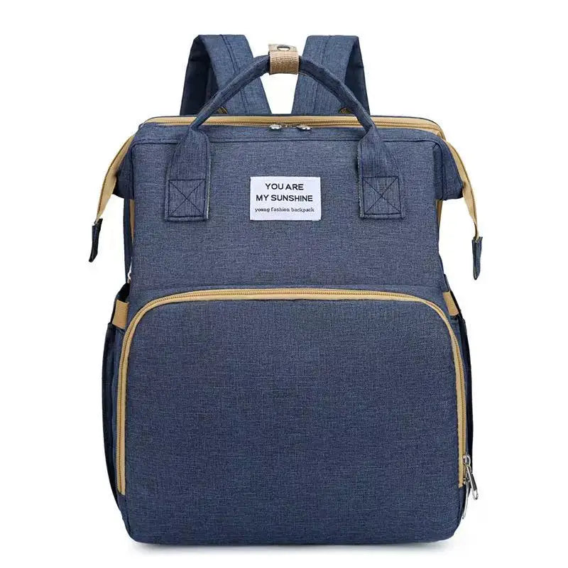 Folding Crib Diaper Backpack – Lightweight & Large Capacity Mommy Bag