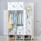 Minimalist Modern Closet Plastic Cube Fabric Storage Baby Open Clothes Wardrobe Nordic Bedroom Guarda Roupa Furniture For Room