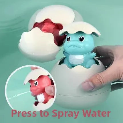 Dinosaur Egg Water Plang Sprinkler Toy for Boys And Girls Little Yellow Du Baby Bath Toy Swimming Pool Toy for Children