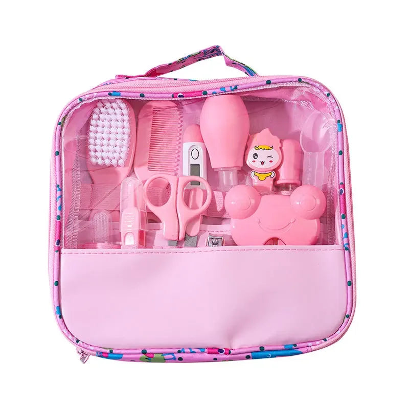 Baby Care Package Baby Shampoo Brush Bath Water Temperature Gauge Nail Clippers Thermometer 13 Piece Gift Set Nursing Set