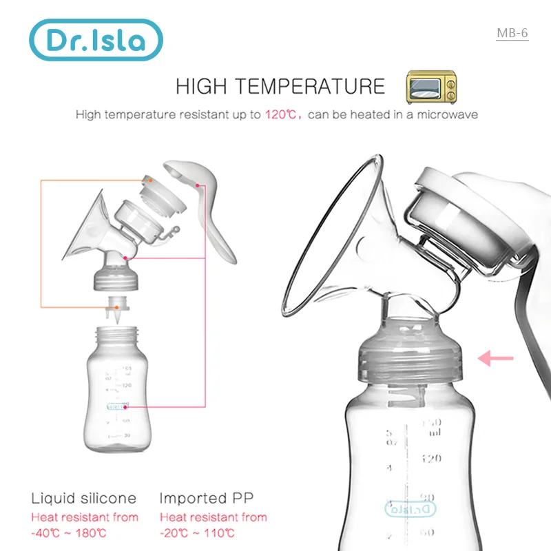 Dr.Isla MB6 Breast Pump Baby Nipple Manual Suction
