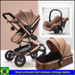 3 in 1 baby stroller Luxury High Landscape baby pram portable baby pushchair multifunctional Newborn Carriage double faced