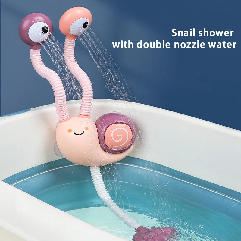 New Bath Toys Baby Water Game Snail Model Faucet Shower Electric Water Spray Swimming Bathroom Baby Toys For Kids Gifts