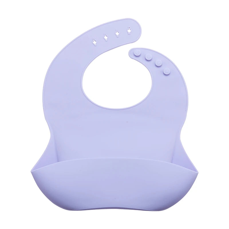 Baby Waterproof Bibs Toddler Silicone Bibs Cute Bowknot Aprons Kids Bib Girl Boy Adjustable Soft Silicone Bib Baby Feeding